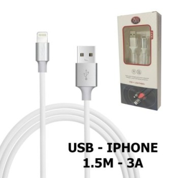 CABLE USB A IPHONE 1,5 MTS