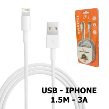 CABLE USB A IPHONE 1,5 MTS