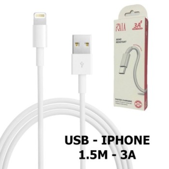 CABLE USB A IPHONE 1,5 MTS