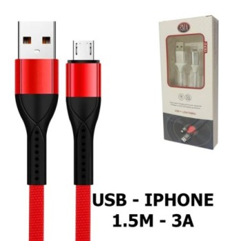 CABLE USB A IPHONE 1,5 MTS