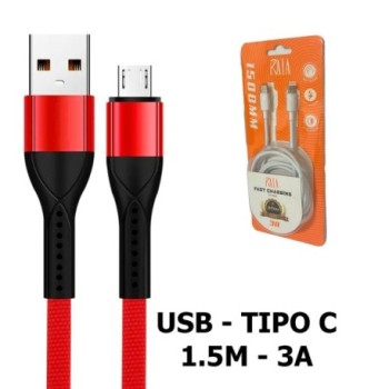 CABLE USB A TIPO C 1,5 MTS