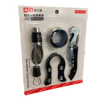 SET ABRIDOR DE VINO 4 PIEZAS